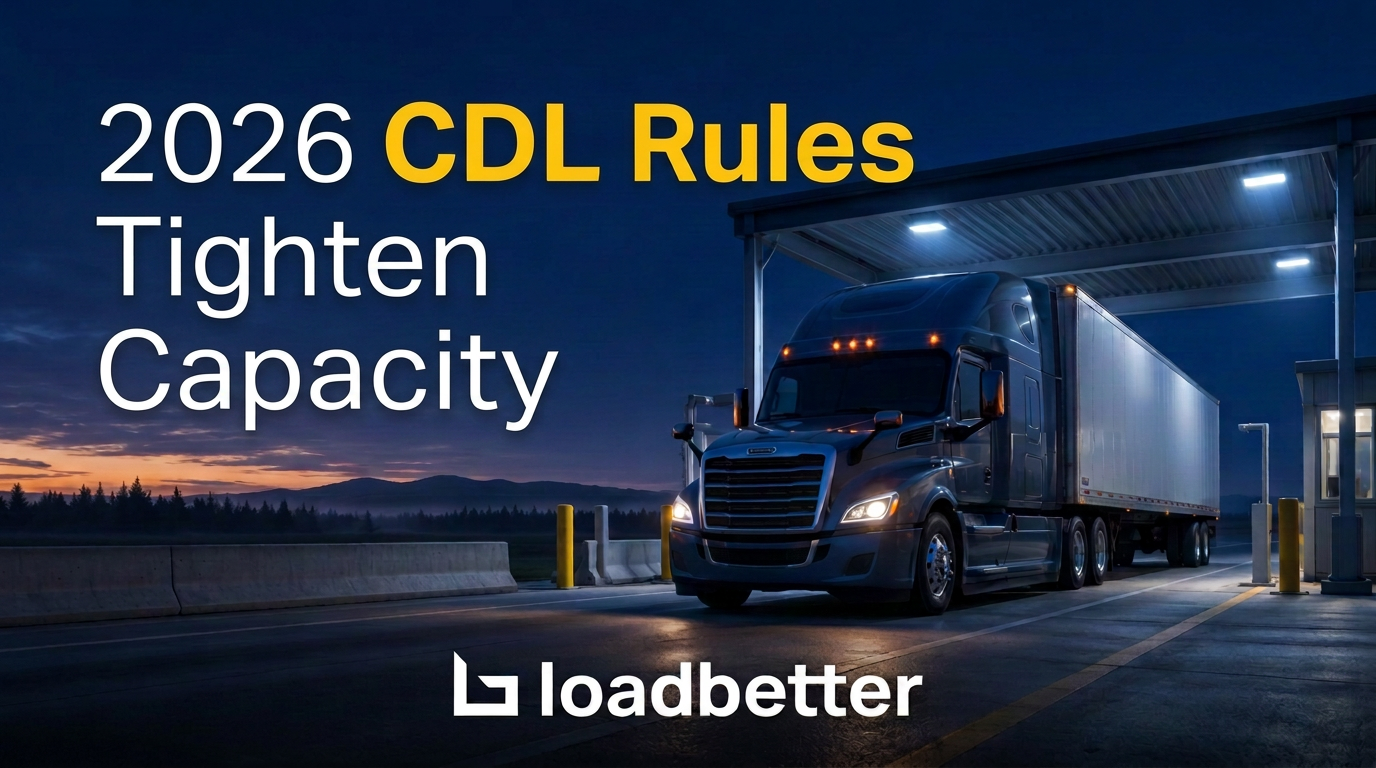 FMCSA’s 2026 non-domiciled CDL rule and stricter English proficiency enforcement could tighten capacity. Here’s what brokers and shippers should know.